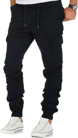 Cargo Joggers for Men Elastic Waist Drawstring Pant Workout Athletic Hiking Sweatpants Casual Running Pants