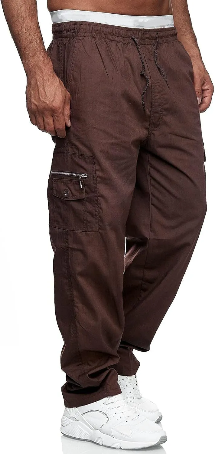 Cargo Pants for Men Relaxed Fit Loose Workout Jogger Cargo Pant Mens Sports Pants Men's Fashion Loose Handsome Pocket