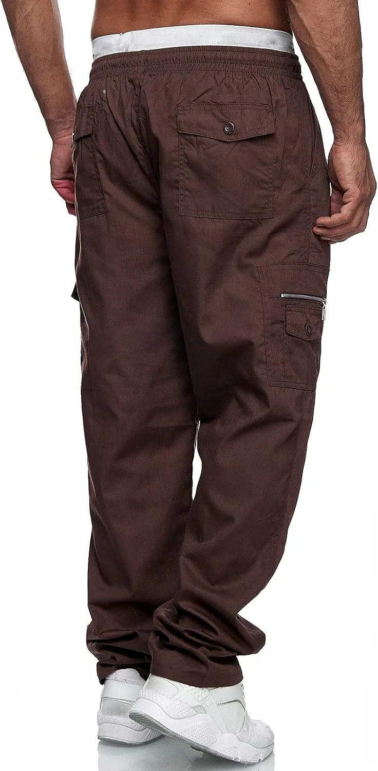 Cargo Pants for Men Relaxed Fit Loose Workout Jogger Cargo Pant Mens Sports Pants Men's Fashion Loose Handsome Pocket