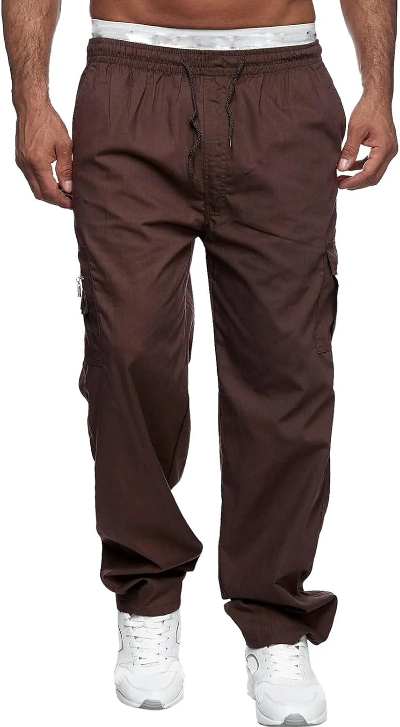 Cargo Pants for Men Relaxed Fit Loose Workout Jogger Cargo Pant Mens Sports Pants Men's Fashion Loose Handsome Pocket