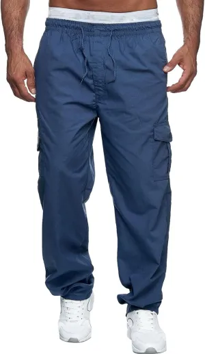 Cargo Pants for Men Relaxed Fit Loose Workout Jogger Cargo Pant Mens Sports Pants Men's Fashion Loose Handsome Pocket
