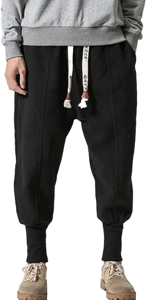 Cargo Pants for Men Relaxed Fit Mens Cargo Pants Waist Solid Color Pants Pocket Loose Fleece Casual Pants Men Fashion