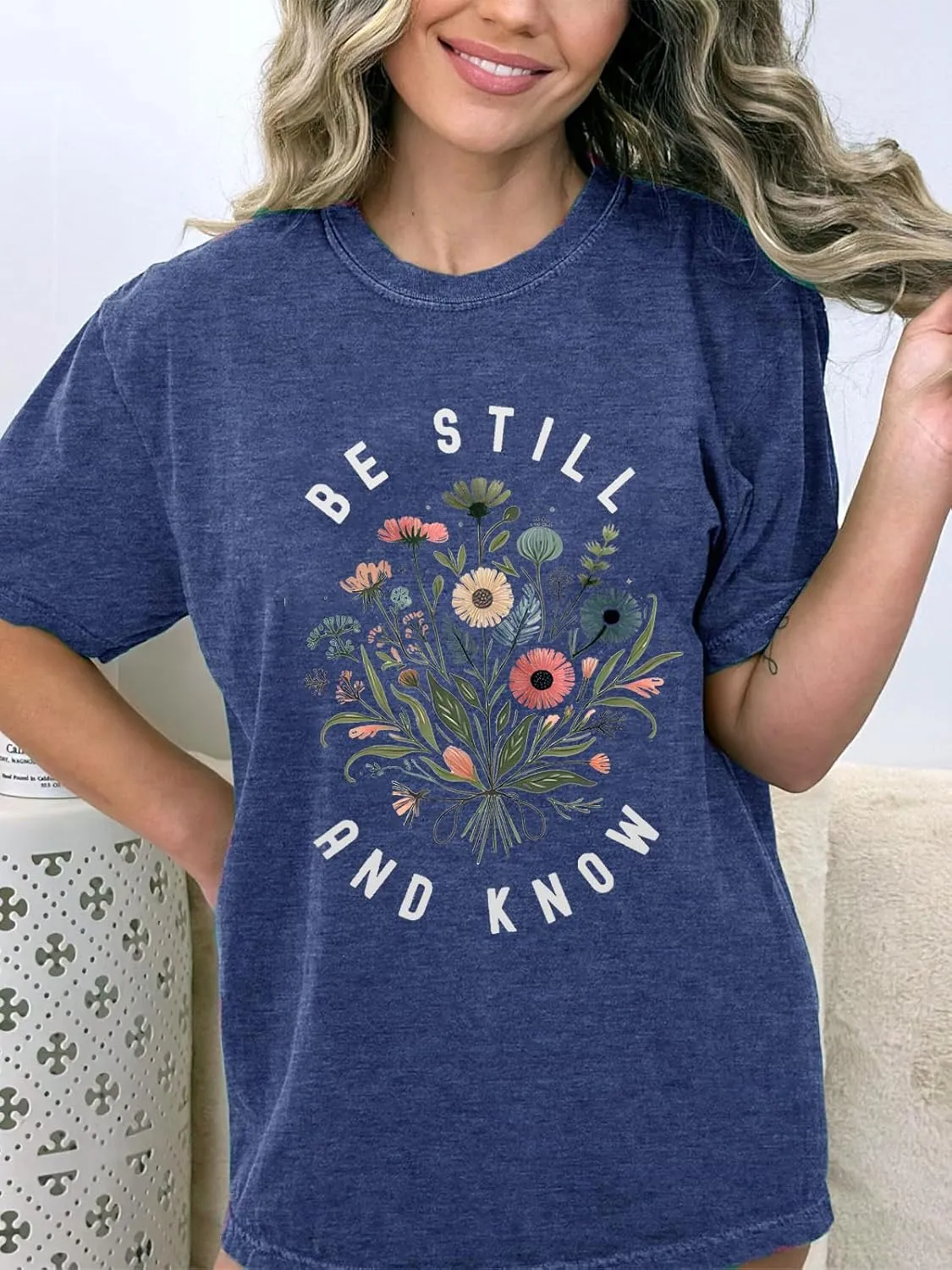 Christian Be Still and Know Shirts for Women Summer Casual T Shirts