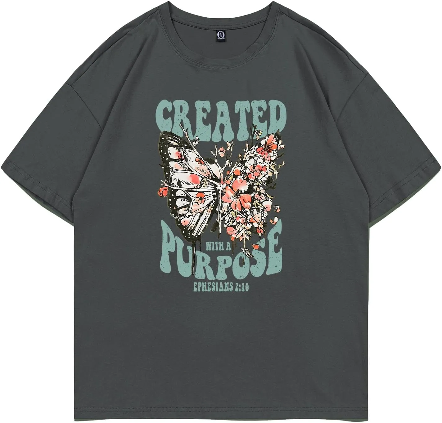 Christian Shirts for Women Jesus Tshirt Faith Religious Bible Verse T Shirt Oversized Boho Butterfly Graphic Tees Top