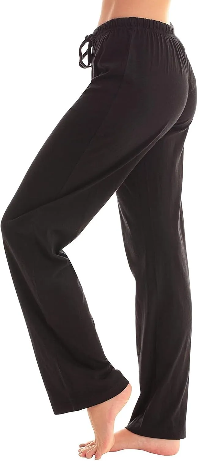 Christmas Pants for Women Buffalo Plaid Soft Touch Sleep Trousers Elastic Waistband Straight Leg Joggers Sweatpants