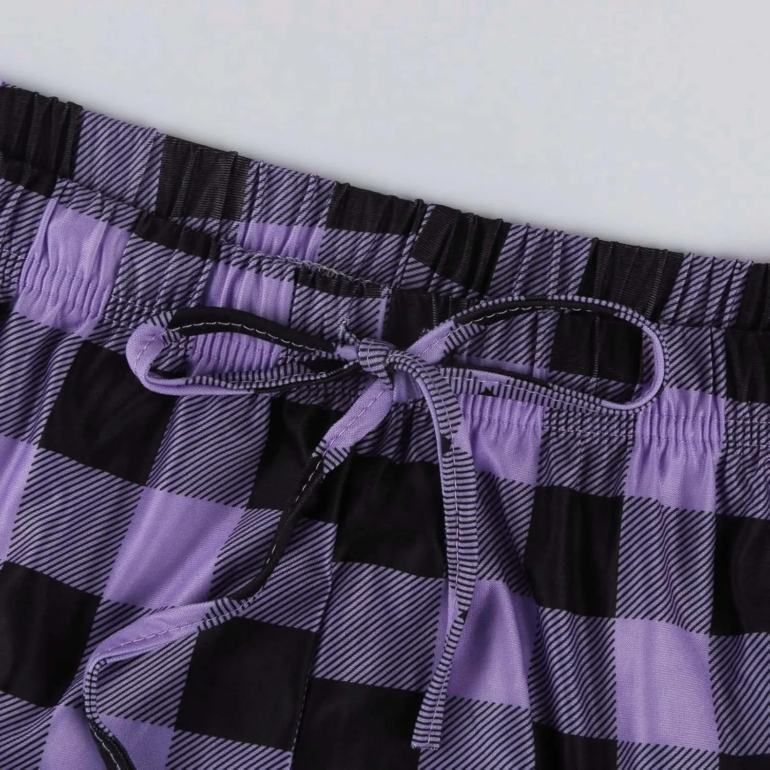 Christmas Pants for Women Buffalo Plaid Soft Touch Sleep Trousers Elastic Waistband Straight Leg Joggers Sweatpants