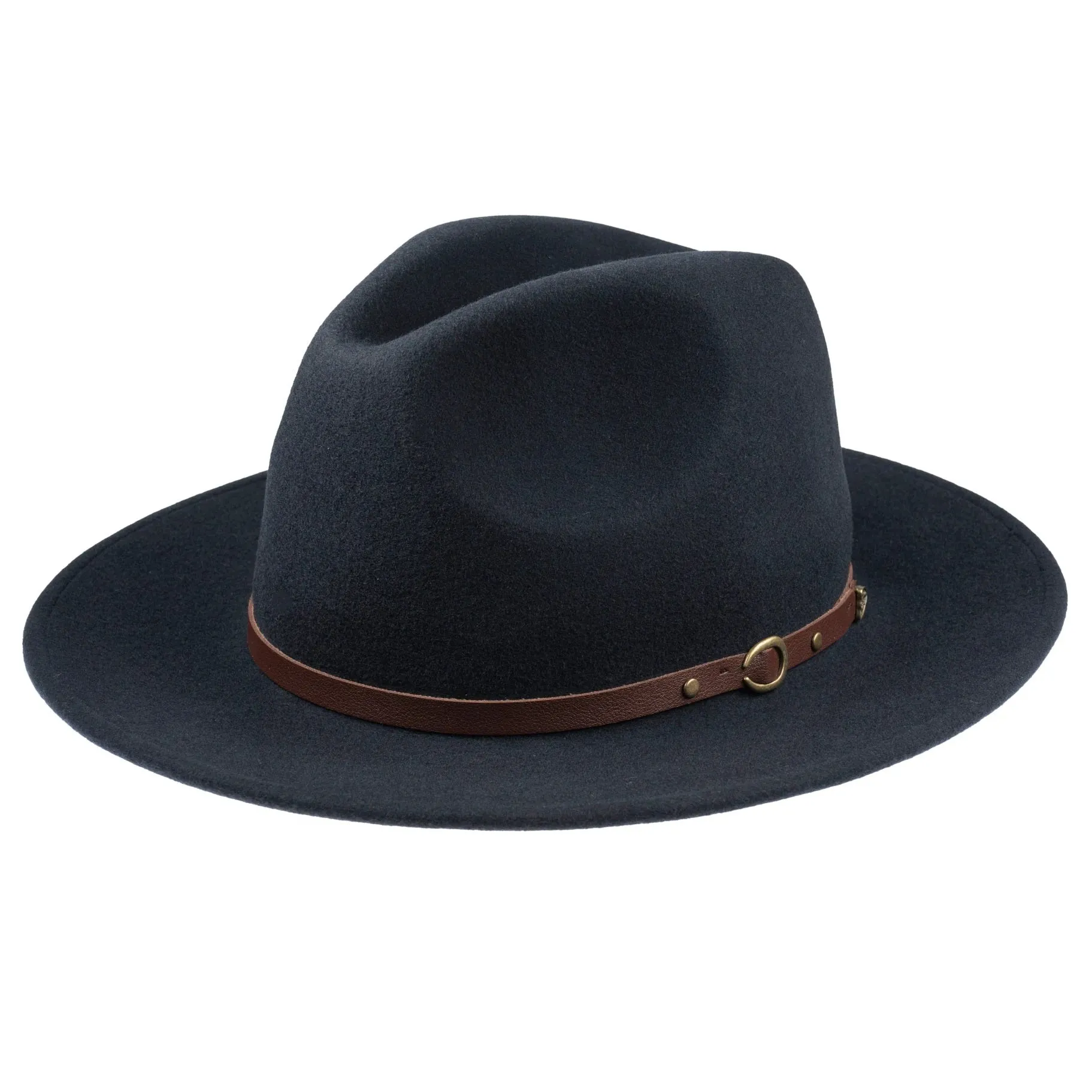 CHRISTYS' Crushable Wool Felt Safari Hat - Navy
