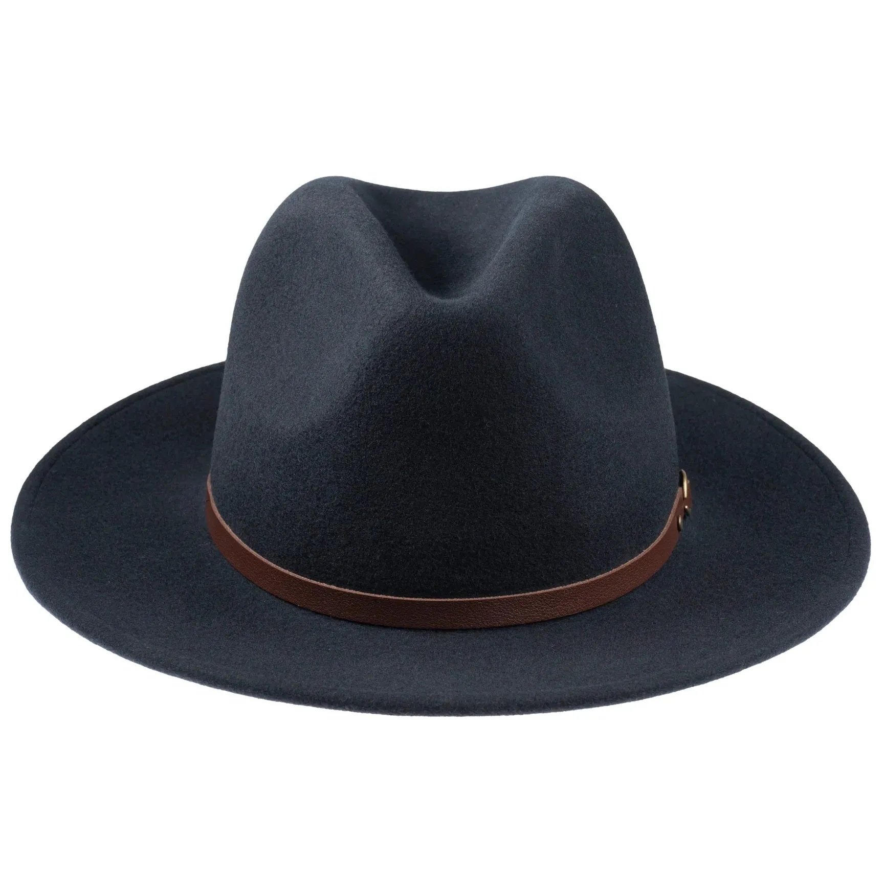CHRISTYS' Crushable Wool Felt Safari Hat - Navy