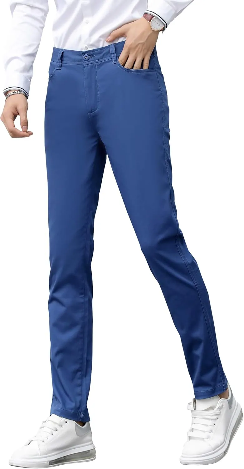 CICOS Men's Total Freedom Stretch Slim Fit Flat Front Pant