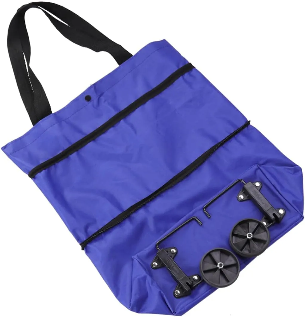 Ciieeo Bag Portable Shopping Cart Folding Shopping Cart Vegetables Organizer Portable Car Trolley Car Folded Bag