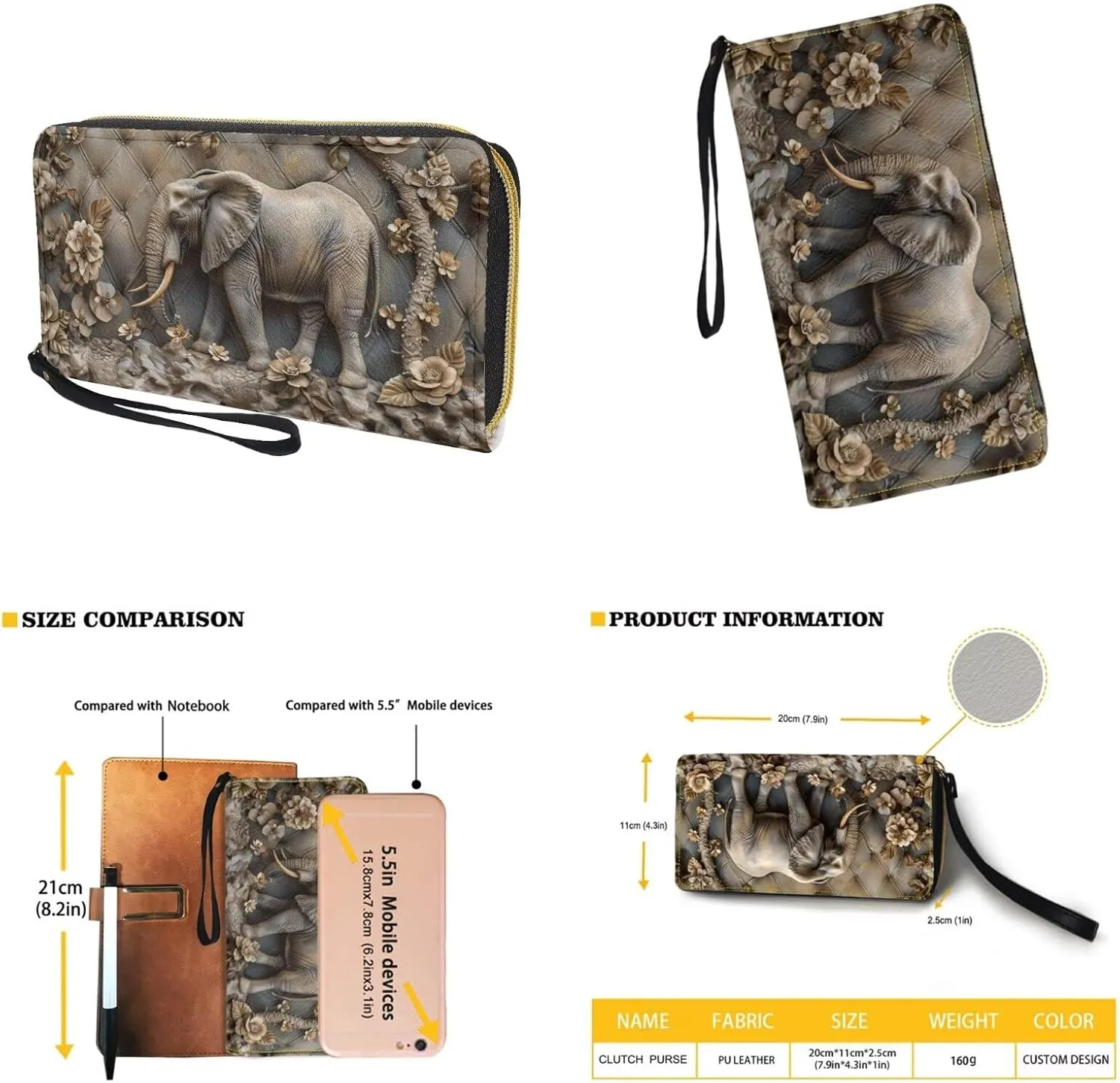 Circle Purse Set for Women Girls, PU Round Crossbody Bag with PU Wallet for Party Work