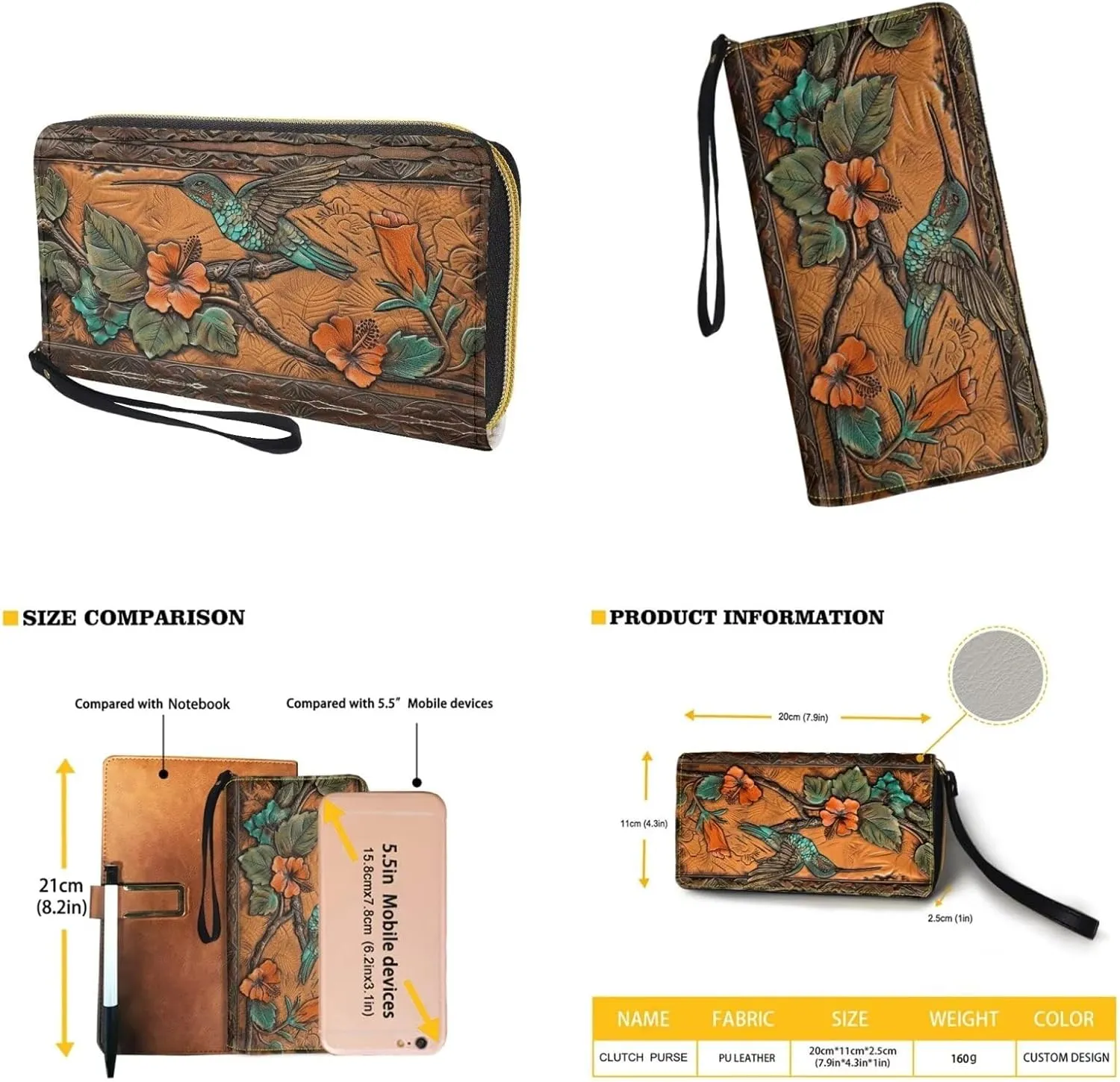 Circle Purse Set for Women Girls, PU Round Crossbody Bag with PU Wallet for Party Work