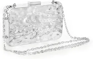 Clutch Purses for Women, Evening Bag, Elegant Metallic Clutch Purse with Chain for Wedding, Party and Formal Event