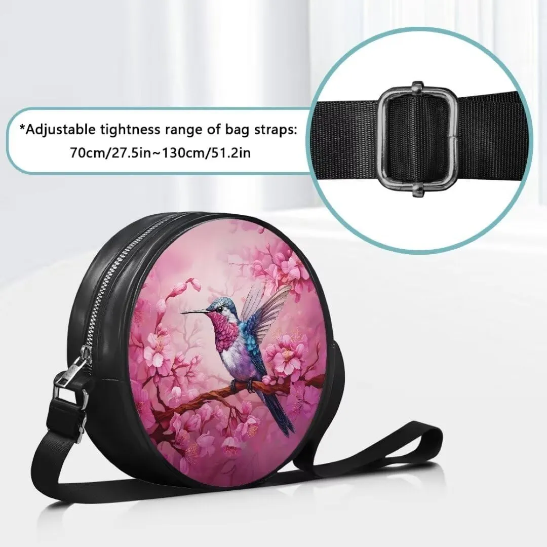 Coldinair Galaxy Butterfly Crossbody Bag for Women Girls,Leather Circle Crossbody Shoulder Bag