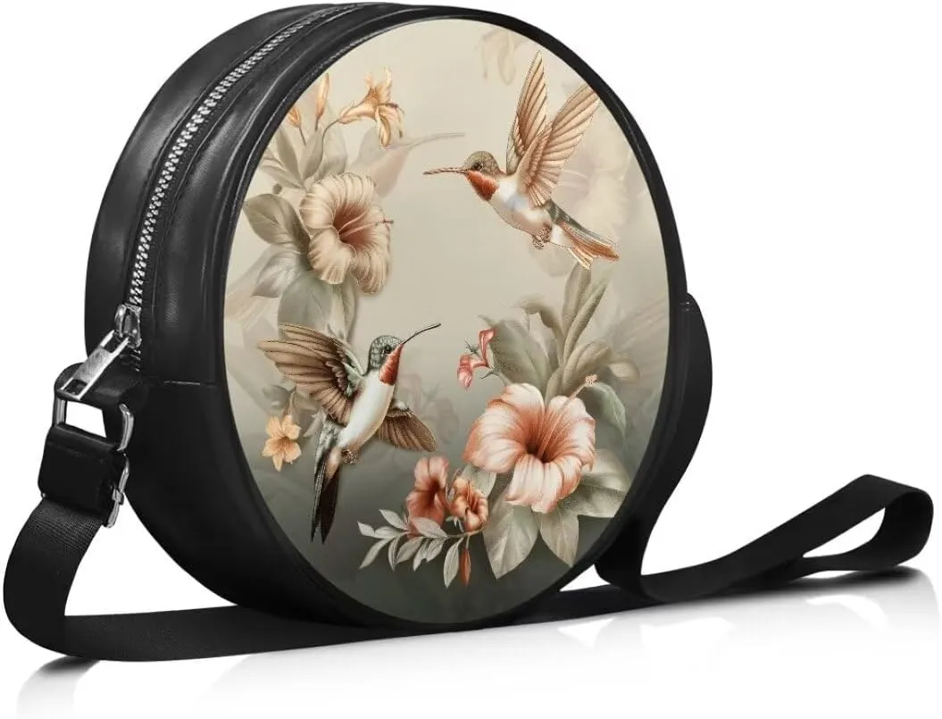 Coldinair Galaxy Butterfly Crossbody Bag for Women Girls,Leather Circle Crossbody Shoulder Bag