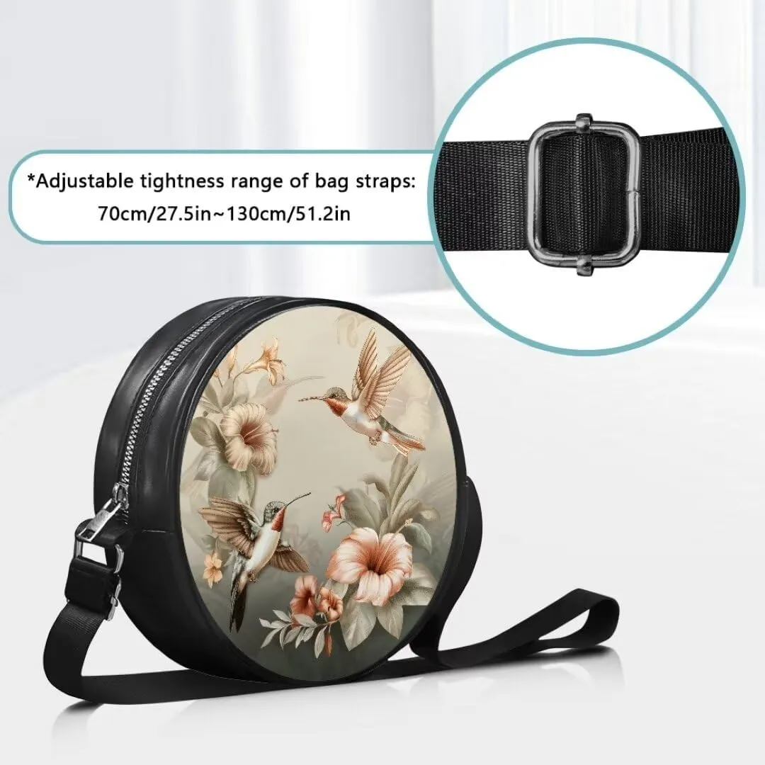 Coldinair Galaxy Butterfly Crossbody Bag for Women Girls,Leather Circle Crossbody Shoulder Bag