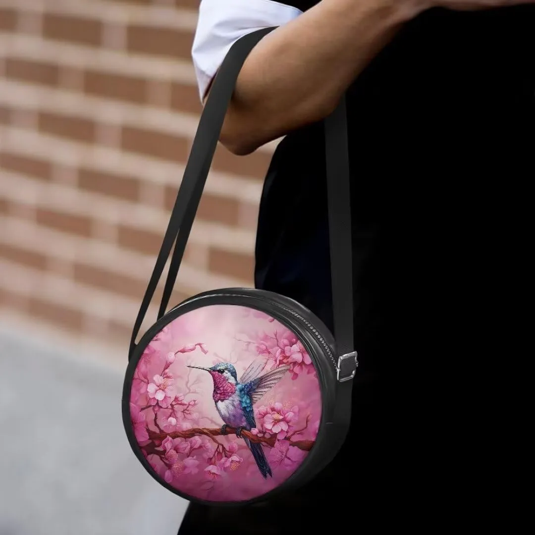 Coldinair Galaxy Butterfly Crossbody Bag for Women Girls,Leather Circle Crossbody Shoulder Bag