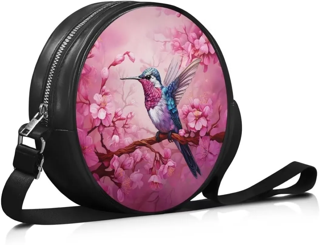 Coldinair Galaxy Butterfly Crossbody Bag for Women Girls,Leather Circle Crossbody Shoulder Bag