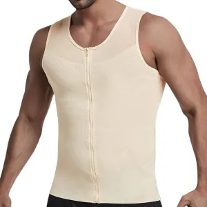 Compression Shirts for Men Body Shaper Slimming Shirts Shapewear with Zipper