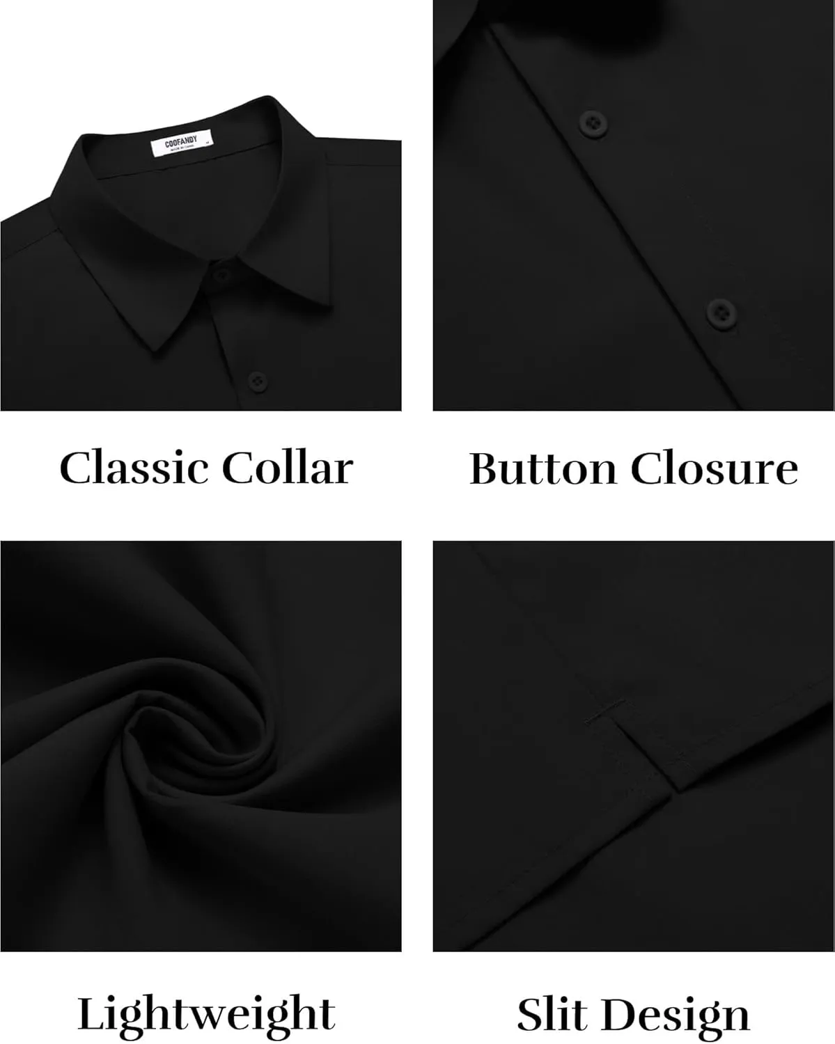 COOFANDY Mens Button Down Shirts Short Sleeve Casual Shirt Summer Untucked Dress Shirts