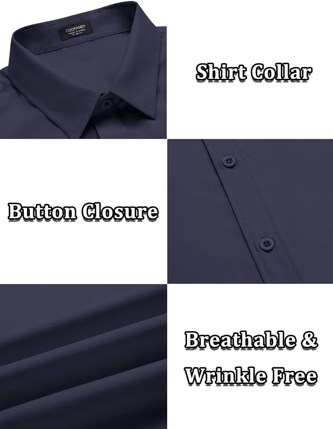 COOFANDY Men's Casual Dress Shirts Short Sleeve Wrinkle Free Casual Button Down Shirts