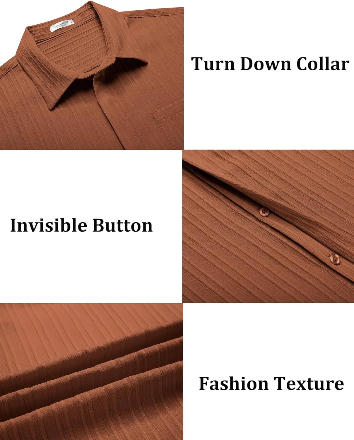 COOFANDY Mens Casual Shirts Short Sleeve Button Down Shirts Fashion Textured Summer Beach Shirt