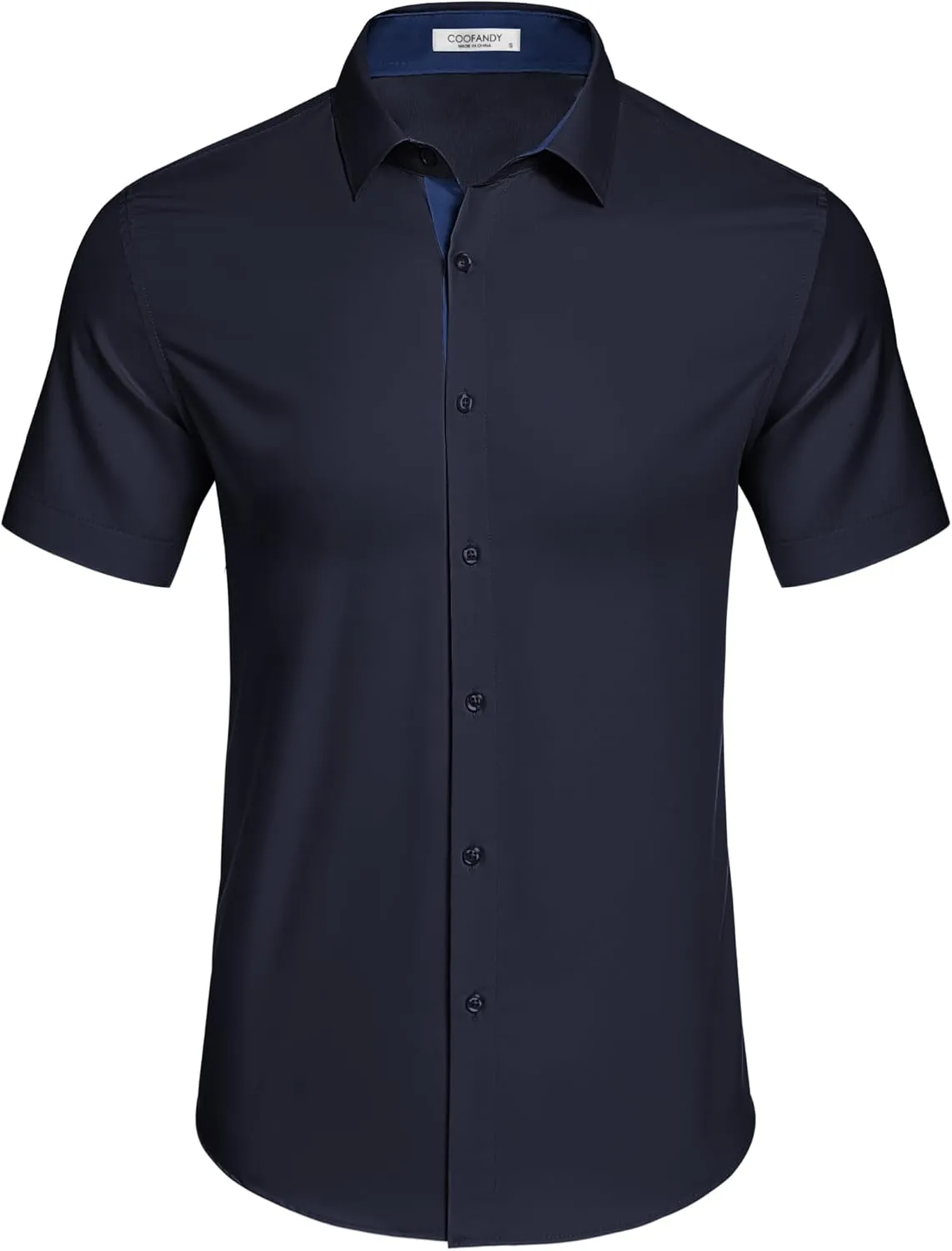 COOFANDY Men's Wrinkle Free Business Dress Shirts Short Sleeve Button Down Shirts