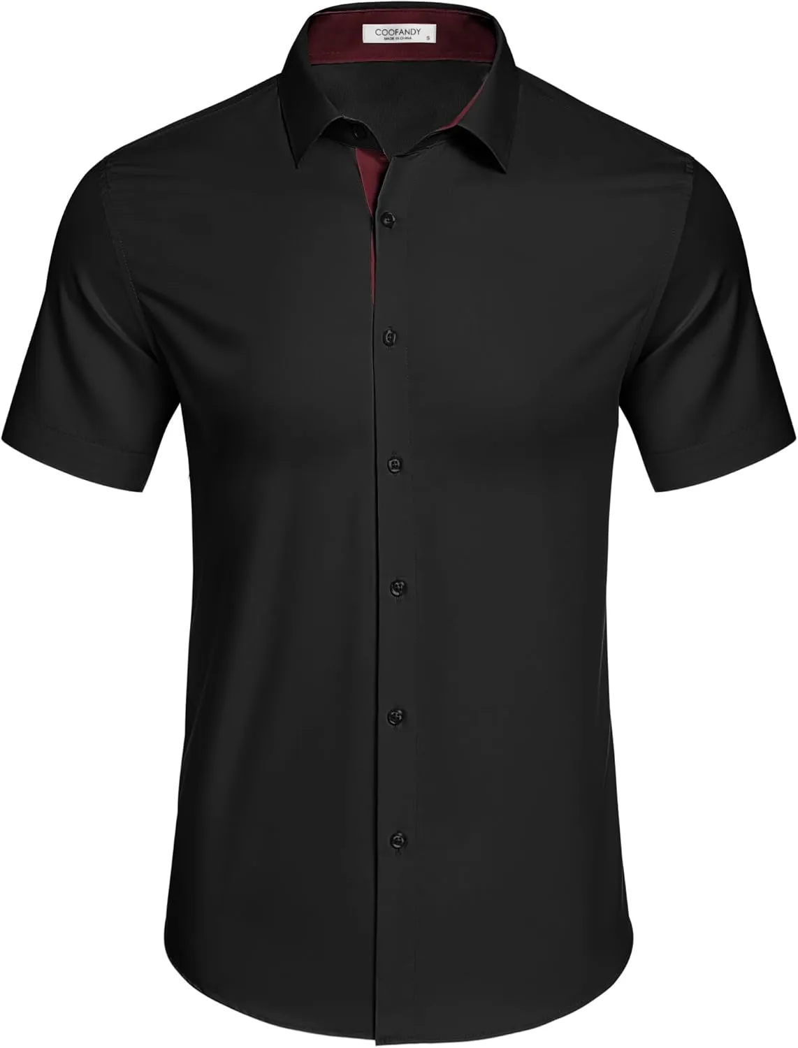 COOFANDY Men's Wrinkle Free Business Dress Shirts Short Sleeve Button Down Shirts