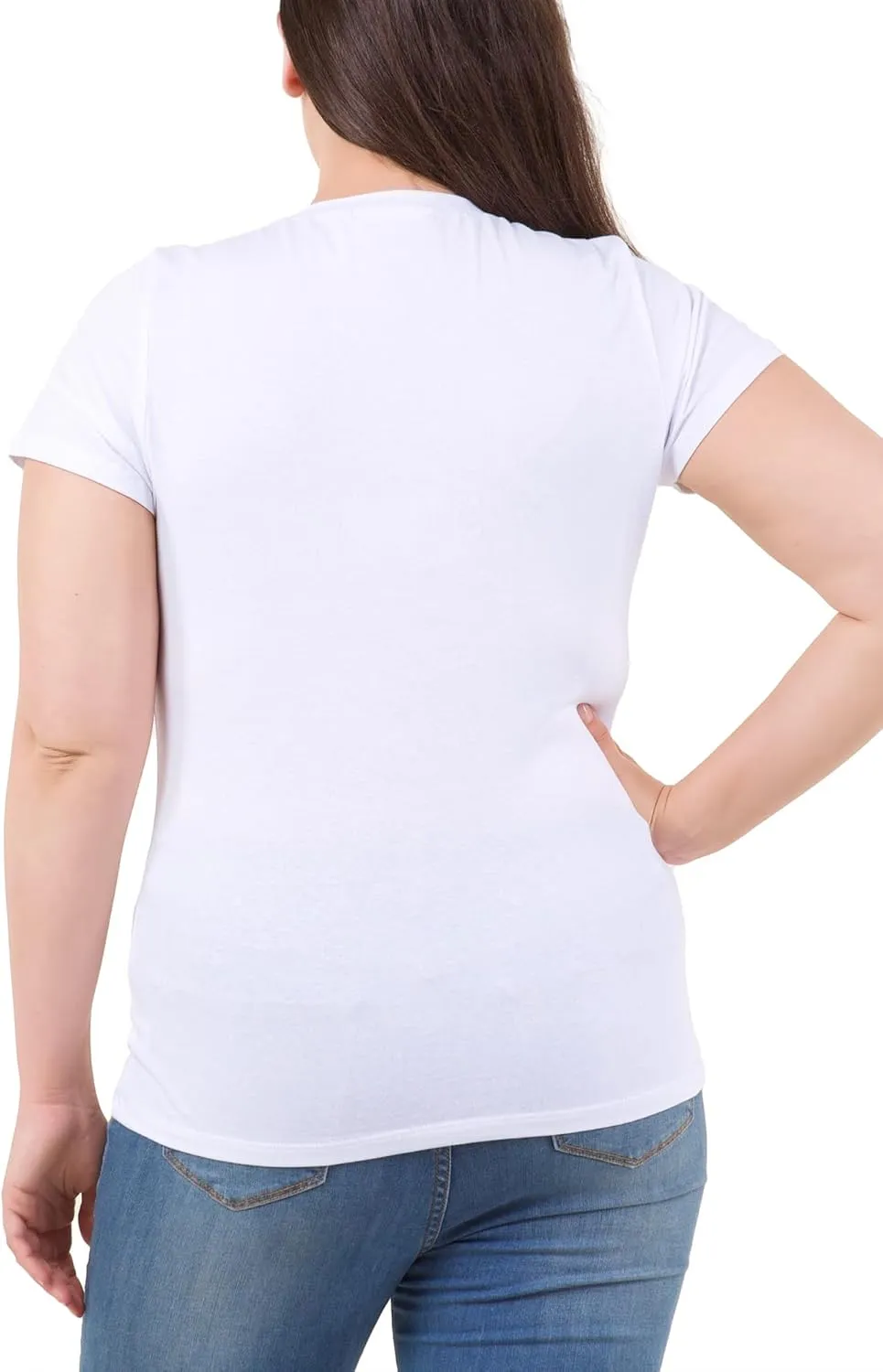 Cotton Tshirts for Women Short Sleeve Tshirt Basic Tees Plain T Shirt Womens Casual Tops Tee Undershirt Pack 1-4