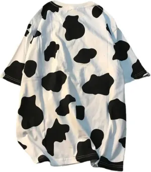 Cow Print Shirts for Women Short Sleeve T Shirt M/L/XL/XXL for 44-60kg