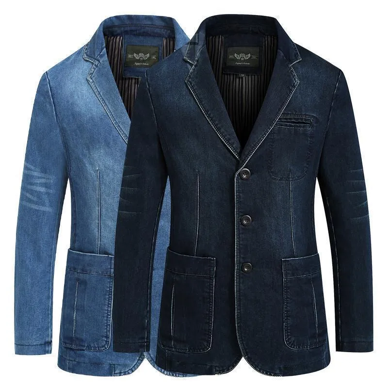 Cowboy Denim Jeans Blazer For Men