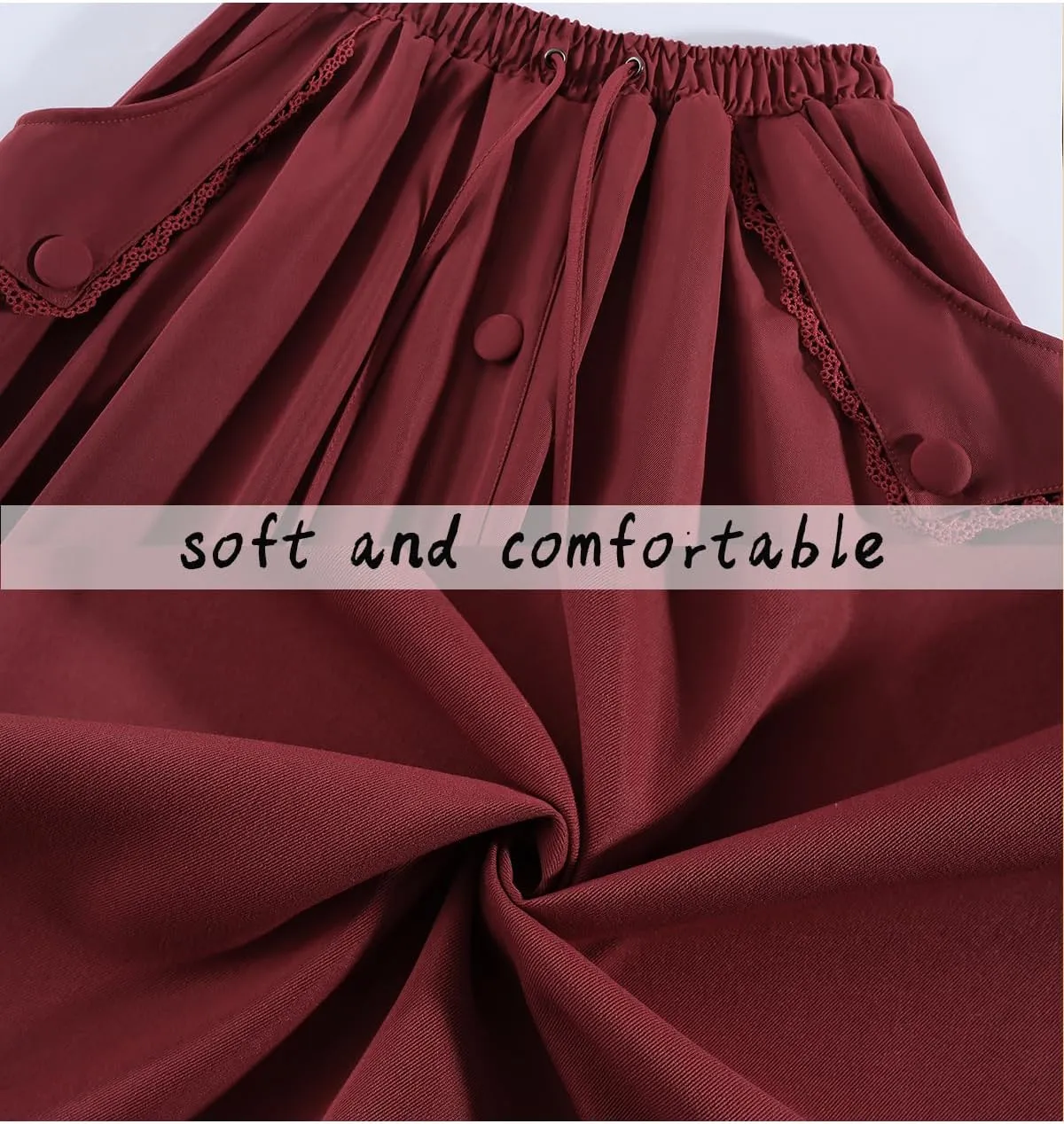 CR ROLECOS Womens Renaissance Skirt Victorian High Waist Peasant Double Layers Long Skirt