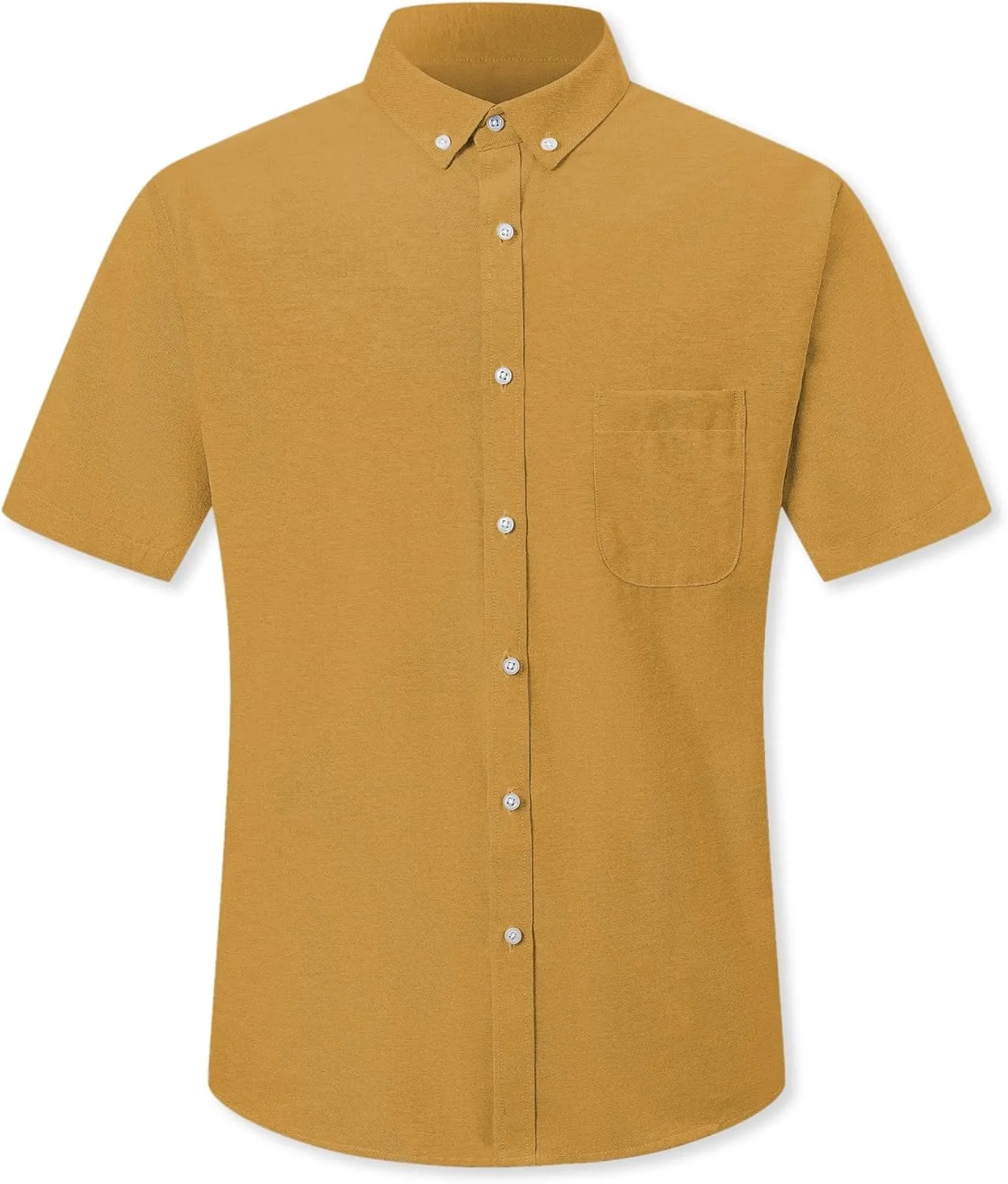 Cromoncent Men's Short-Sleeve Cotton Oxford Shirt
