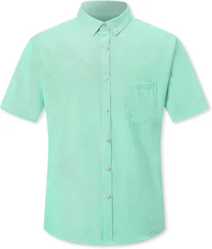 Cromoncent Men's Short-Sleeve Cotton Oxford Shirt