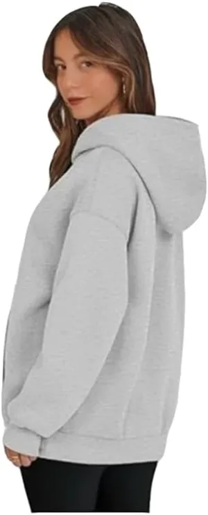 Cute Fall Soft Touch Crew Neck Sweatshirts, Fleece Pullover Tops, 2024 Fashion Women's Long Sleeve Cotton Hoodies