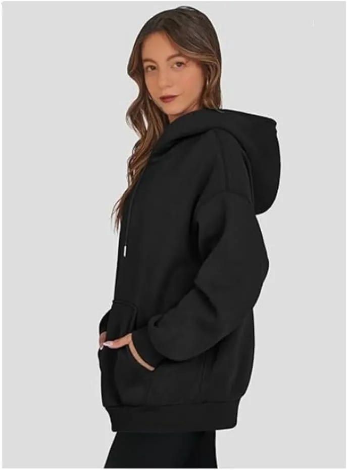 Cute Fall Soft Touch Crew Neck Sweatshirts, Fleece Pullover Tops, 2024 Fashion Women's Long Sleeve Cotton Hoodies