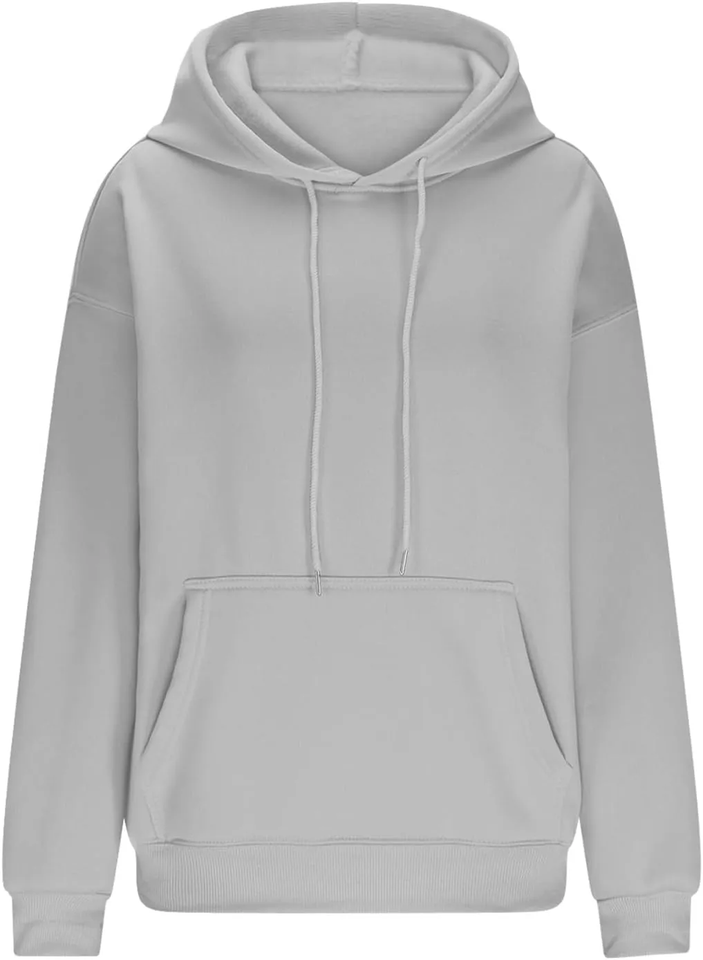 Cute Fall Soft Touch Crew Neck Sweatshirts, Fleece Pullover Tops, 2024 Fashion Women's Long Sleeve Cotton Hoodies