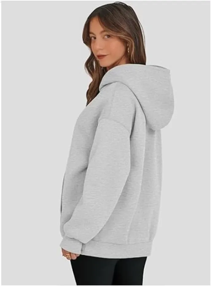 Cute Fall Soft Touch Crew Neck Sweatshirts, Fleece Pullover Tops, 2024 Fashion Women's Long Sleeve Cotton Hoodies