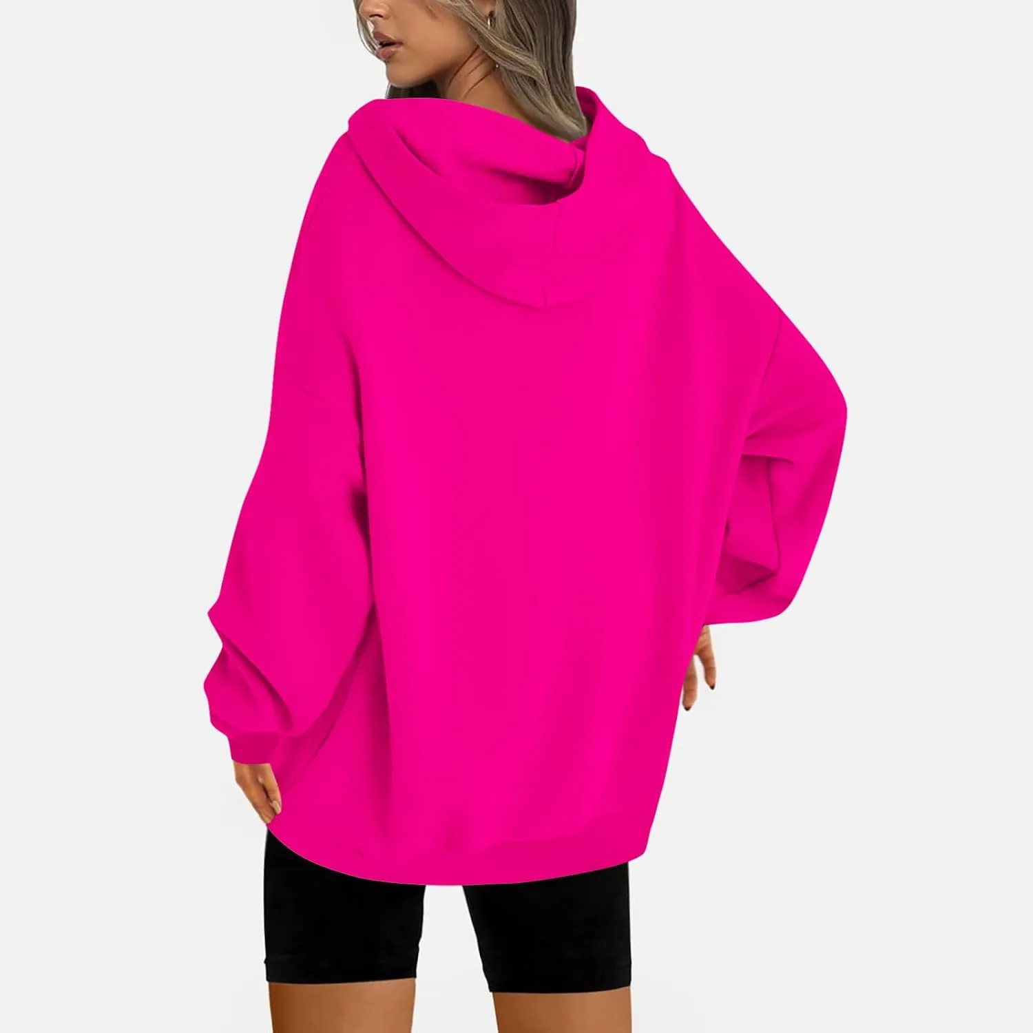 Cute Fall Soft Touch Crew Neck Sweatshirts, Fleece Pullover Tops, 2024 Fashion Women's Long Sleeve Cotton Hoodies
