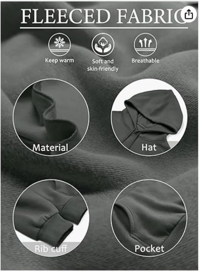Cute Fall Soft Touch Crew Neck Sweatshirts, Fleece Pullover Tops, 2024 Fashion Women's Long Sleeve Cotton Hoodies