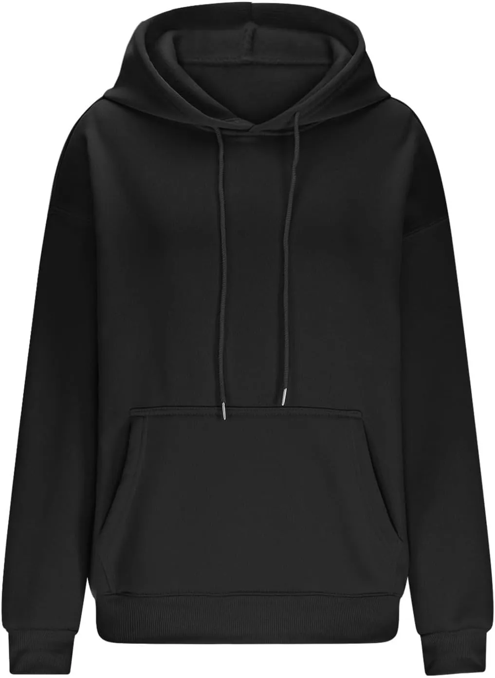 Cute Fall Soft Touch Crew Neck Sweatshirts, Fleece Pullover Tops, 2024 Fashion Women's Long Sleeve Cotton Hoodies