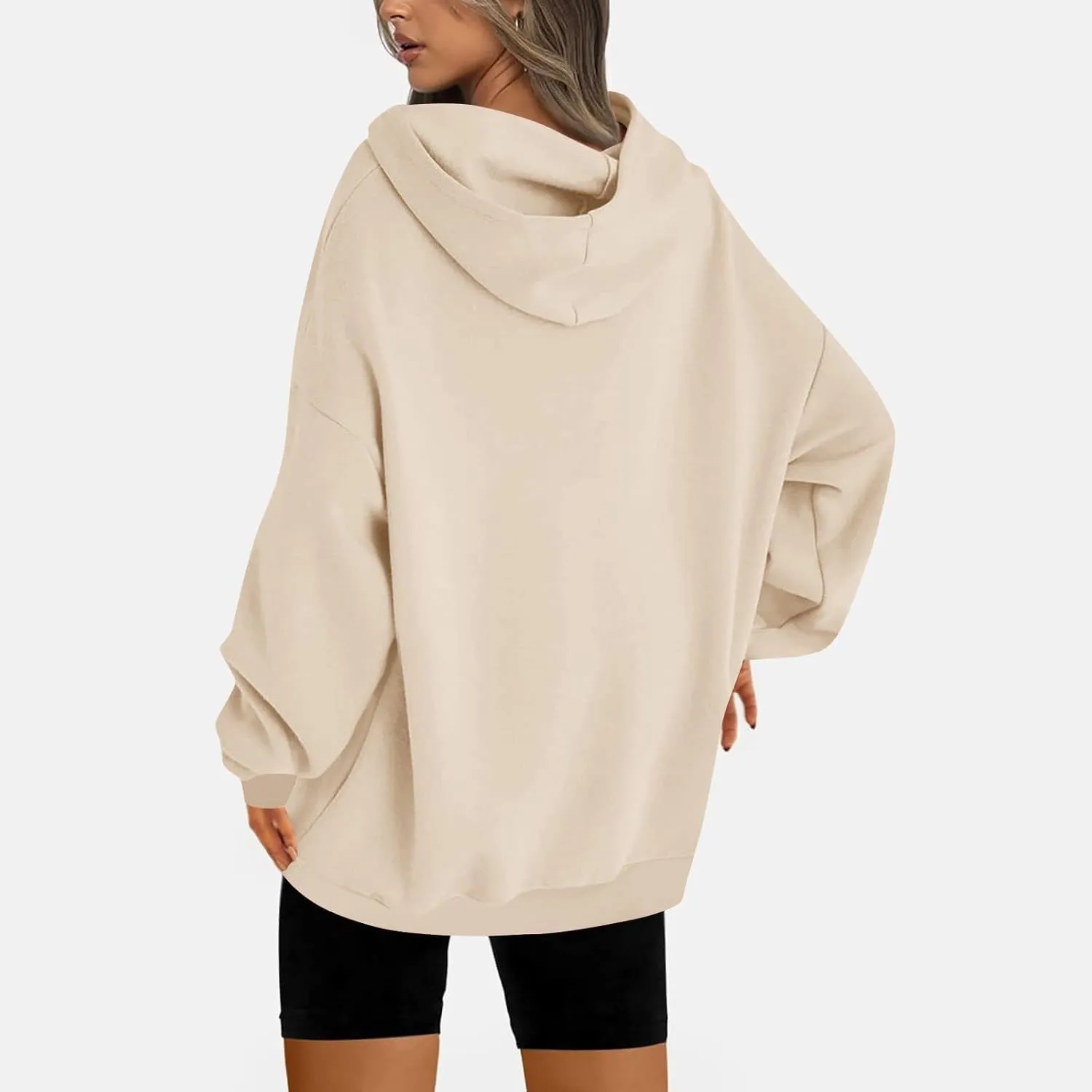 Cute Fall Soft Touch Crew Neck Sweatshirts, Fleece Pullover Tops, 2024 Fashion Women's Long Sleeve Cotton Hoodies