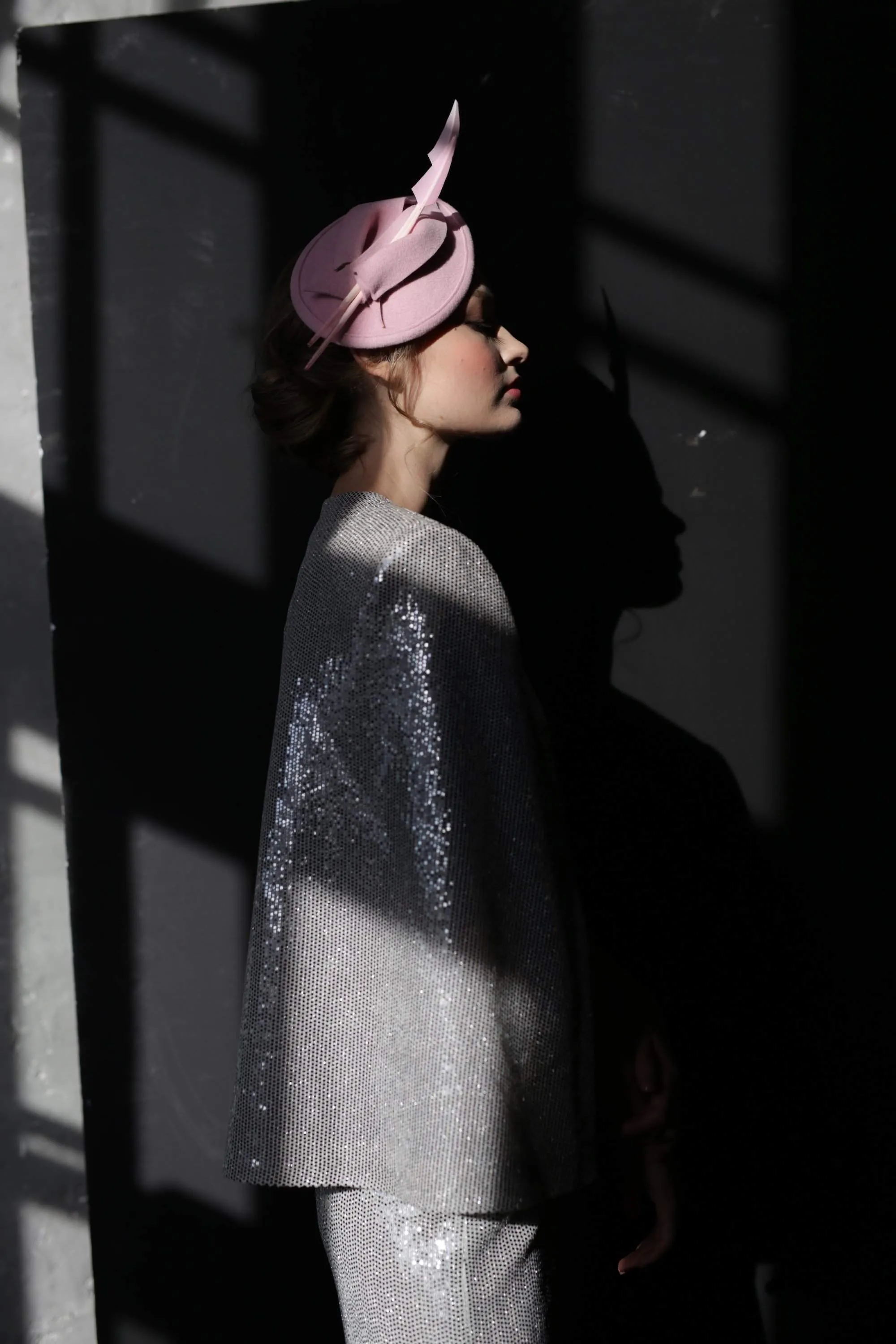 Delicate Pink Fascinator with Arrows Feathers