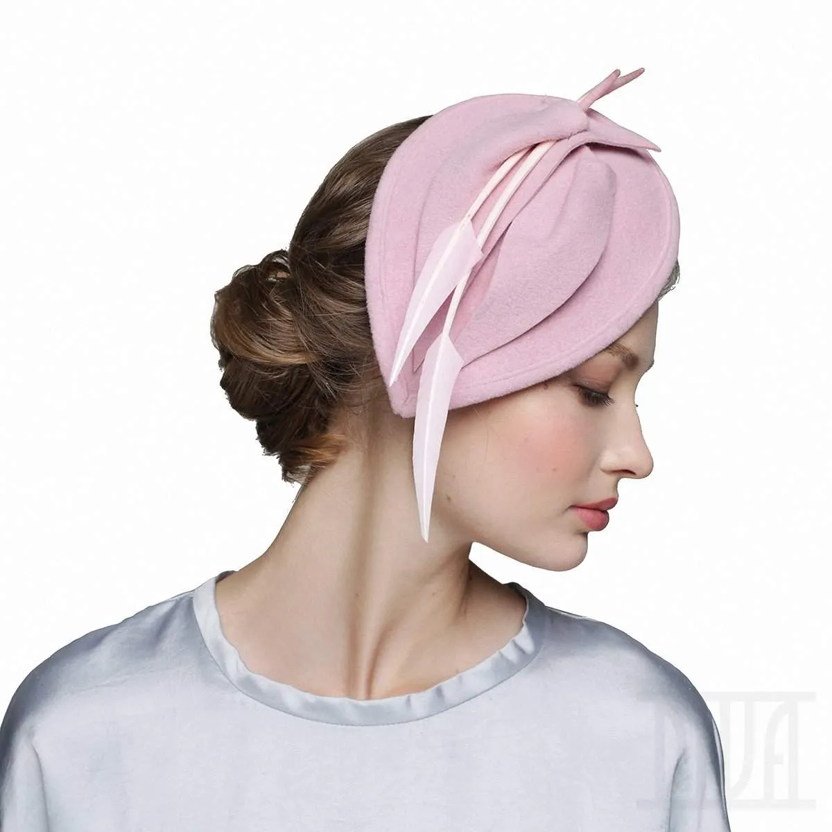 Delicate Pink Fascinator with Arrows Feathers