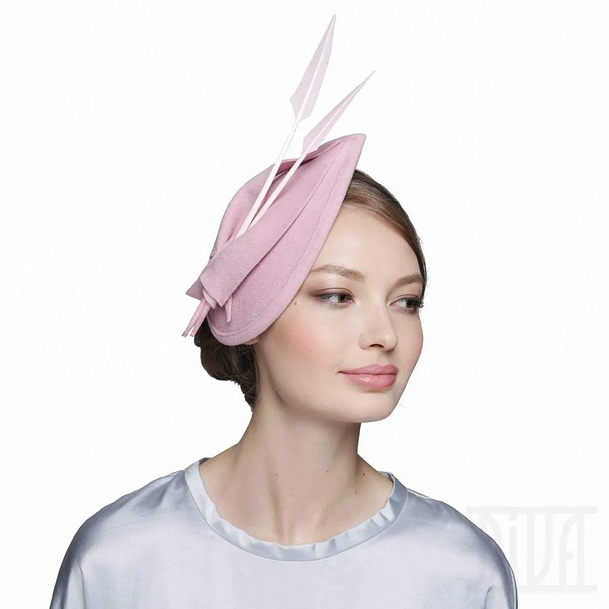 Delicate Pink Fascinator with Arrows Feathers