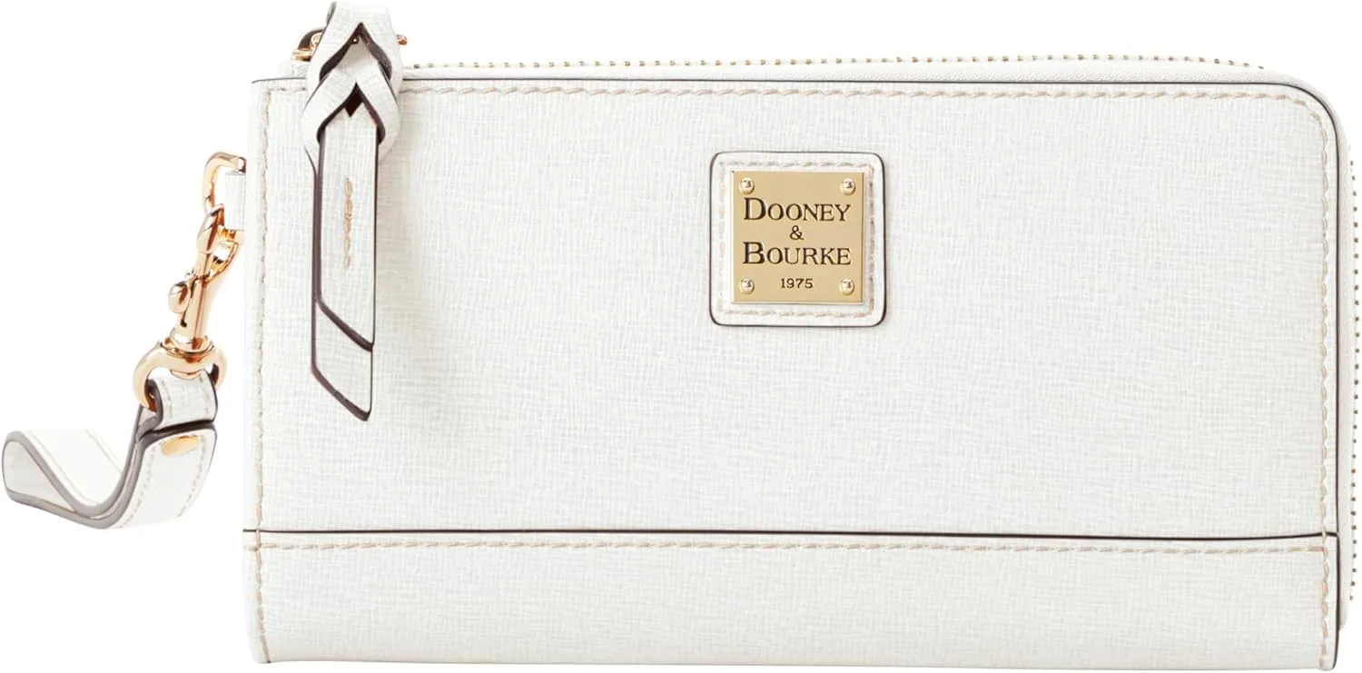 Dooney & Bourke Handbag, Saffiano Folded Zip Wristlet - White