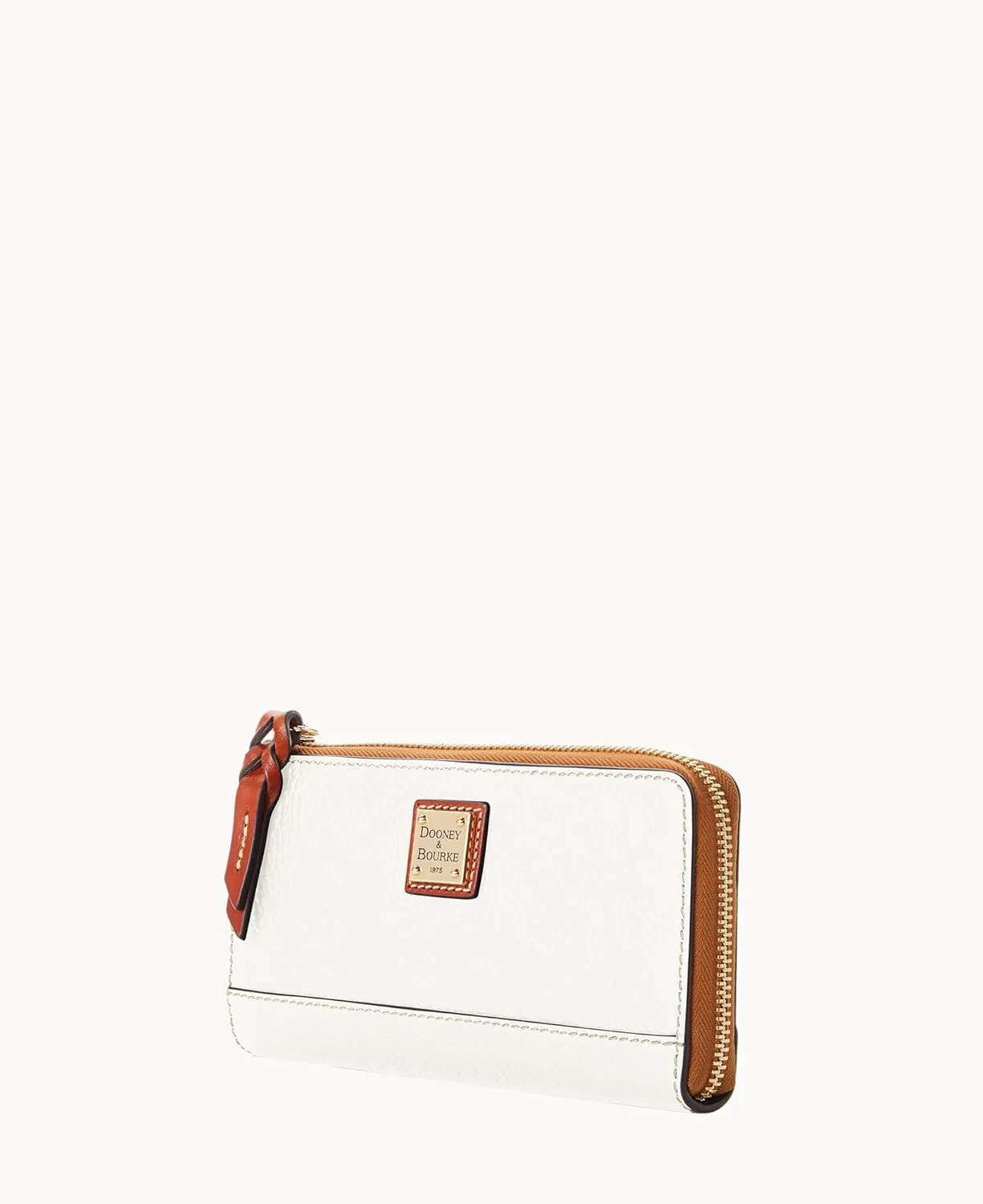 Dooney & Bourke Women's Folded Zip Wristlet in Pebble Grain Leather, with Detachable Wrist Strap