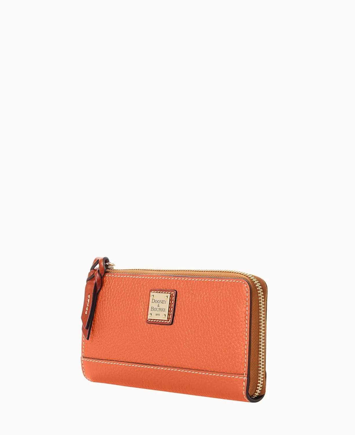 Dooney & Bourke Women's Folded Zip Wristlet in Pebble Grain Leather, with Detachable Wrist Strap