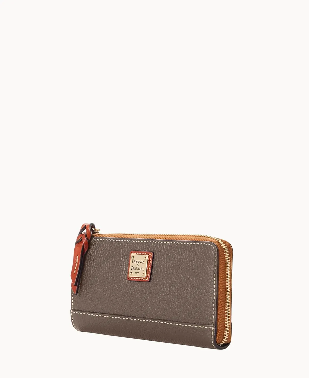 Dooney & Bourke Women's Folded Zip Wristlet in Pebble Grain Leather, with Detachable Wrist Strap