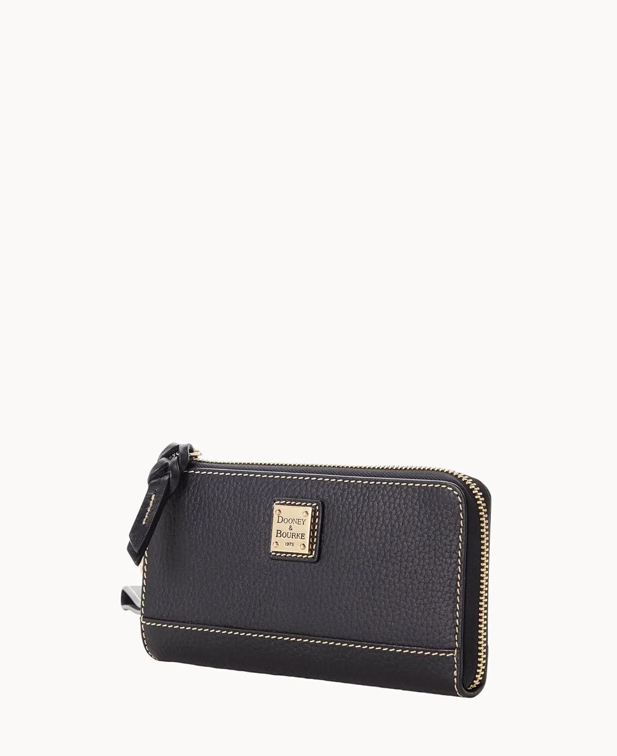 Dooney & Bourke Women's Folded Zip Wristlet in Pebble Grain Leather, with Detachable Wrist Strap
